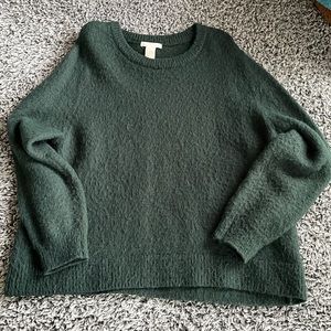 Green fuzzy H&M sweater